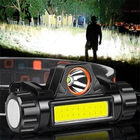 portable mini powerful led headlamp xpecob usb rechargeable headlight built in battery waterproof head torch head lamp