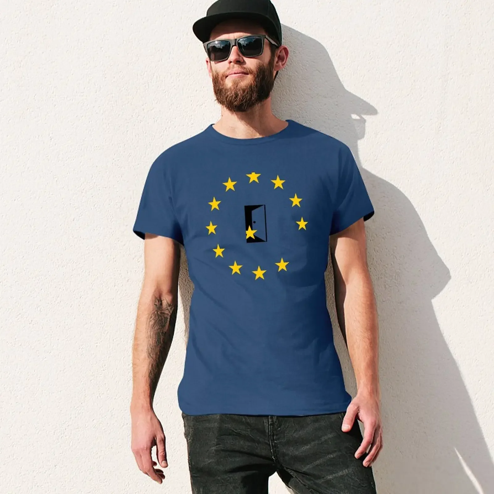 Футболка с выходом из ЕС черная Эстетическая одежда мужская