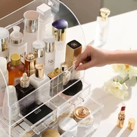 bedroom dresser cosmetics accept double drawer dustproof storage ccontainer perfume lipstick display shelf