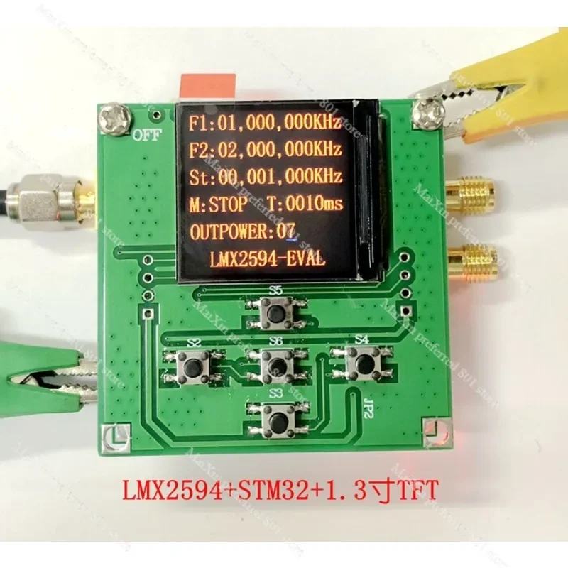 Фото Плата для разработки синтезатора частоты PLL LMX2594, источник высокочастотного микроволнового сигнала 10МГц-15ГГц, модуль PLL с замкнутым контуром №4