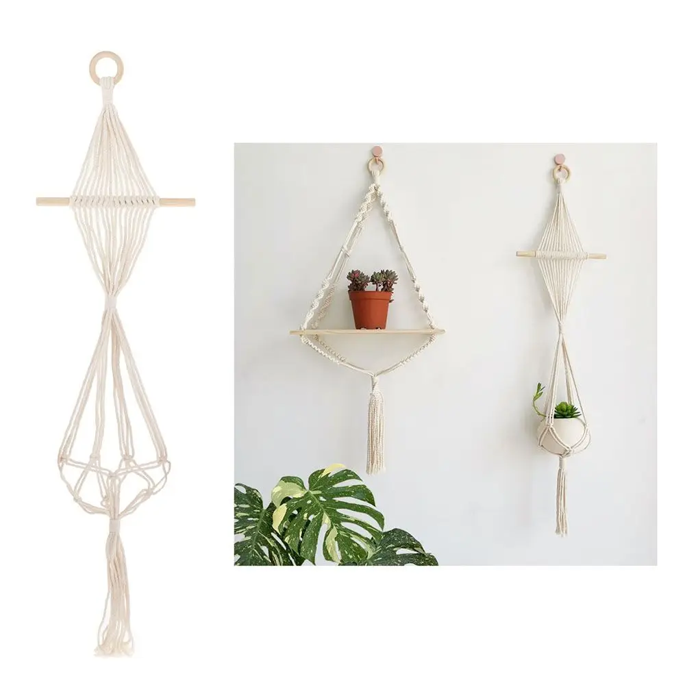 

Hanger Flower Pot Holder Garden Rope Wall Decoration Cotton Rope Flower Pot Hanging Basket Flower Pot Hanging Basket