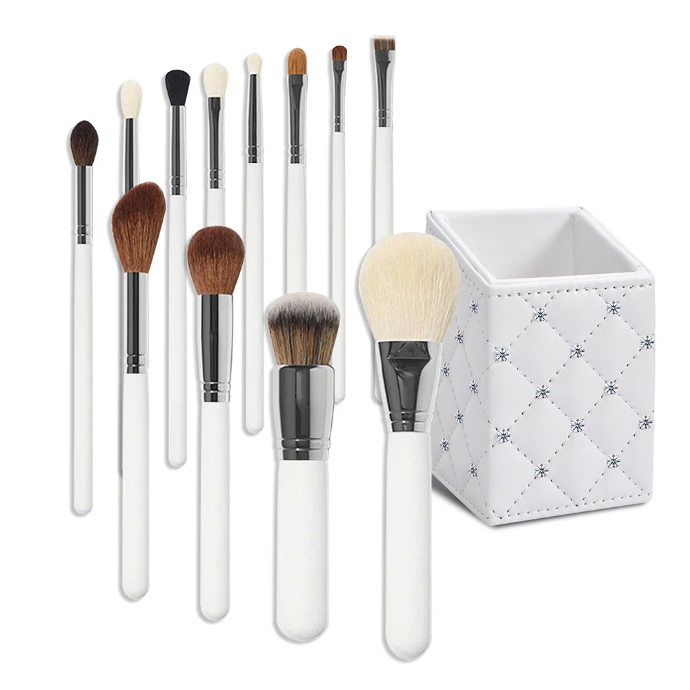 Кисти для макияжа белый набор профессиональная кисть пудры основы теней век