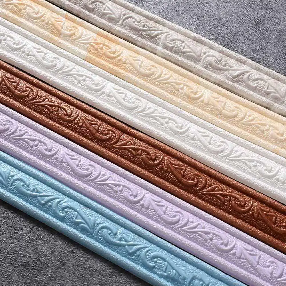 

2.3m Corner Waist Line Sticker Anti-collision Self-adhesive Wall Sticker For Ceiling Tv Background Wall Decor Stickers