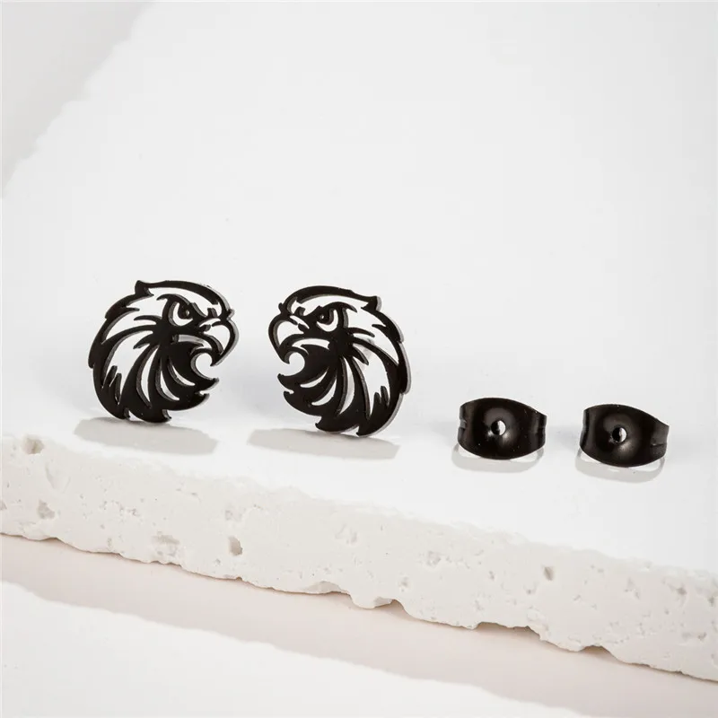 4 пары/партия женские серьги-гвоздики из нержавеющей стали