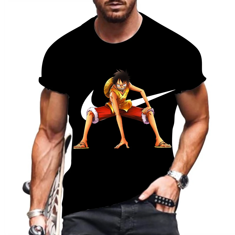

Men's Cartoon Clothes New Women's Kids T-Shirt Summer One Piece T-Shirt Luffy Zoro 3D Print T-Shirt Street Party Must-Have Tops