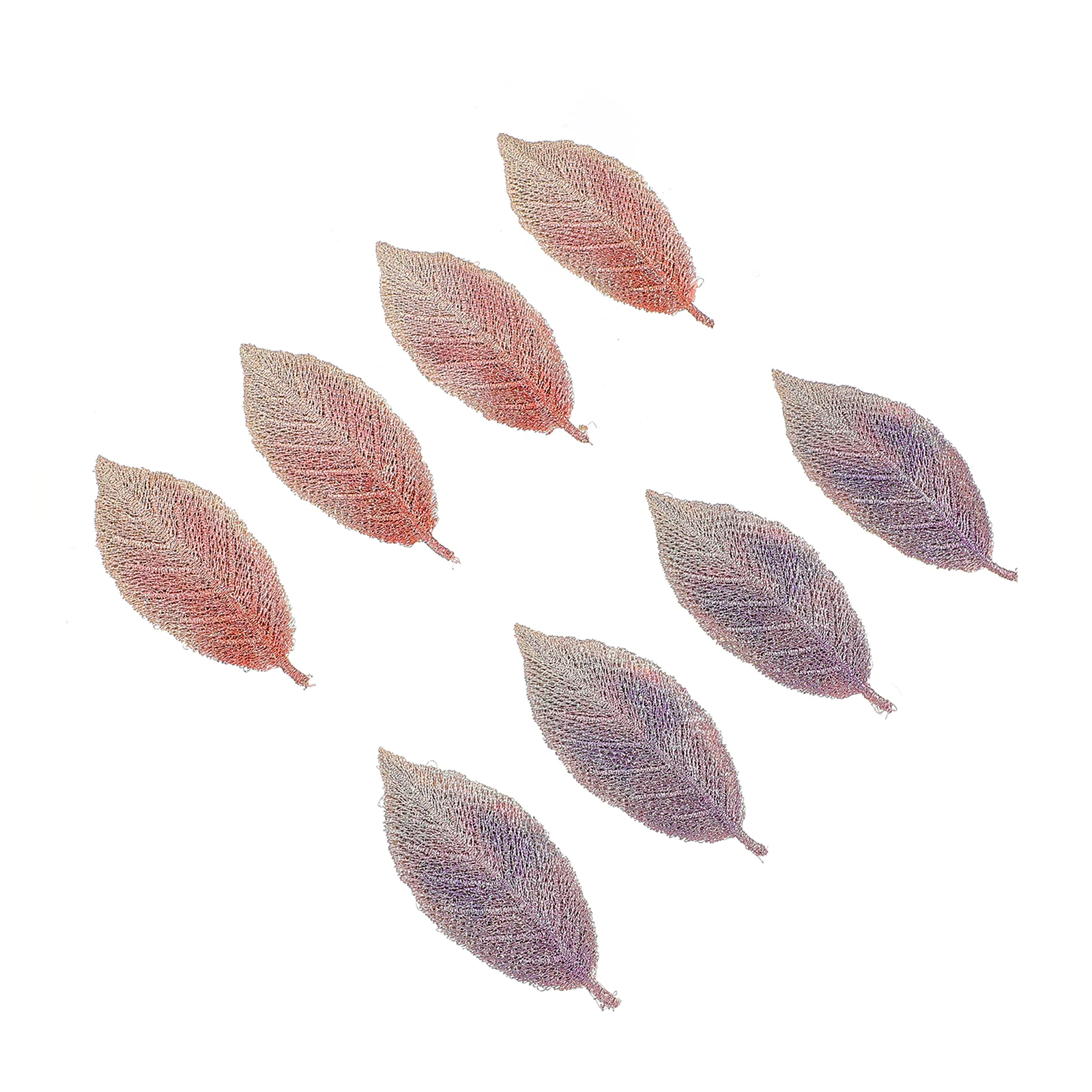 

8pcs Gradient Color Leaf Embroidery Headdress Hair Trinket Hairpin Hair Clasp Hair Grip Hair Clip Hair Holder