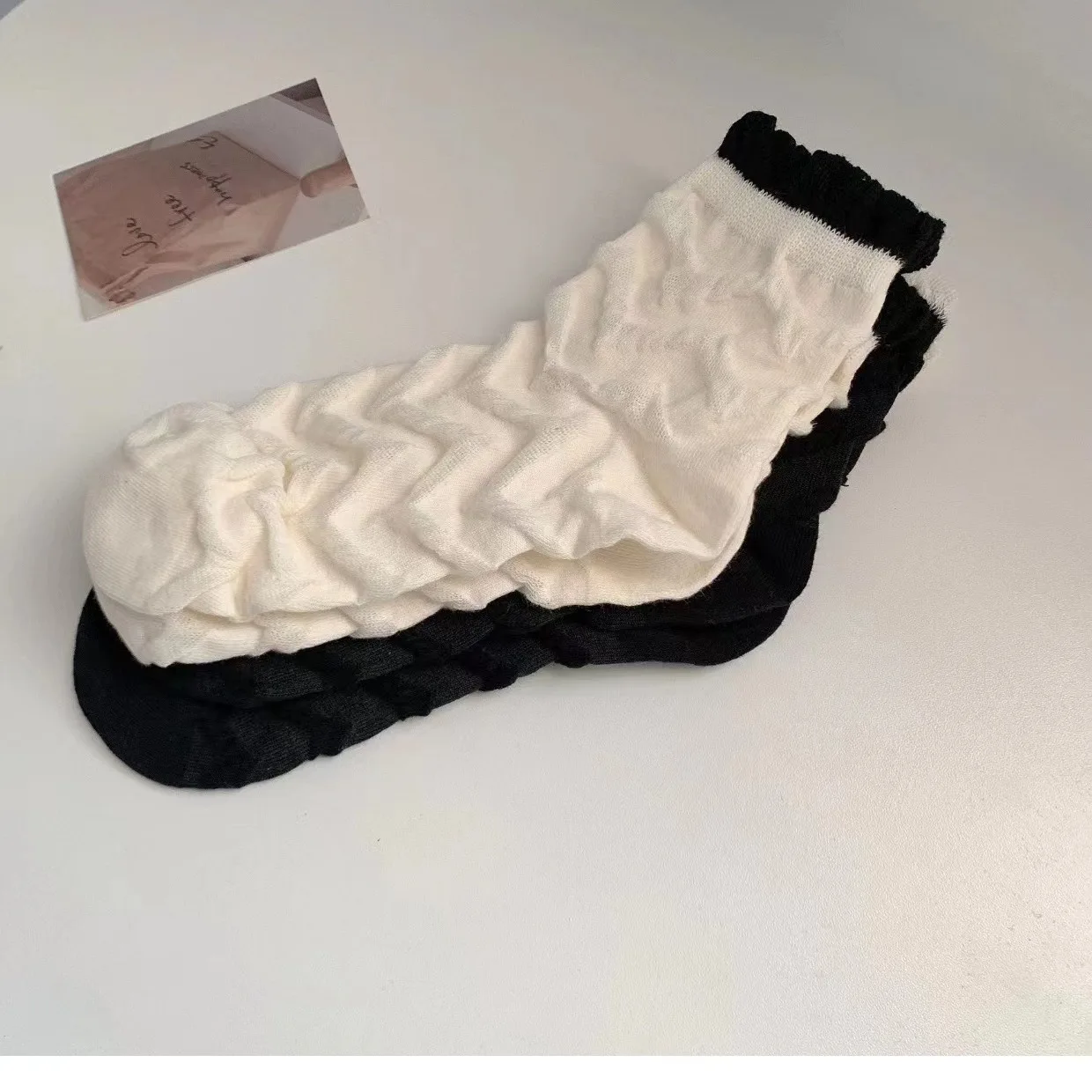 Женские носки японские с пузырьковым носиком четыре сезона простой однотонный