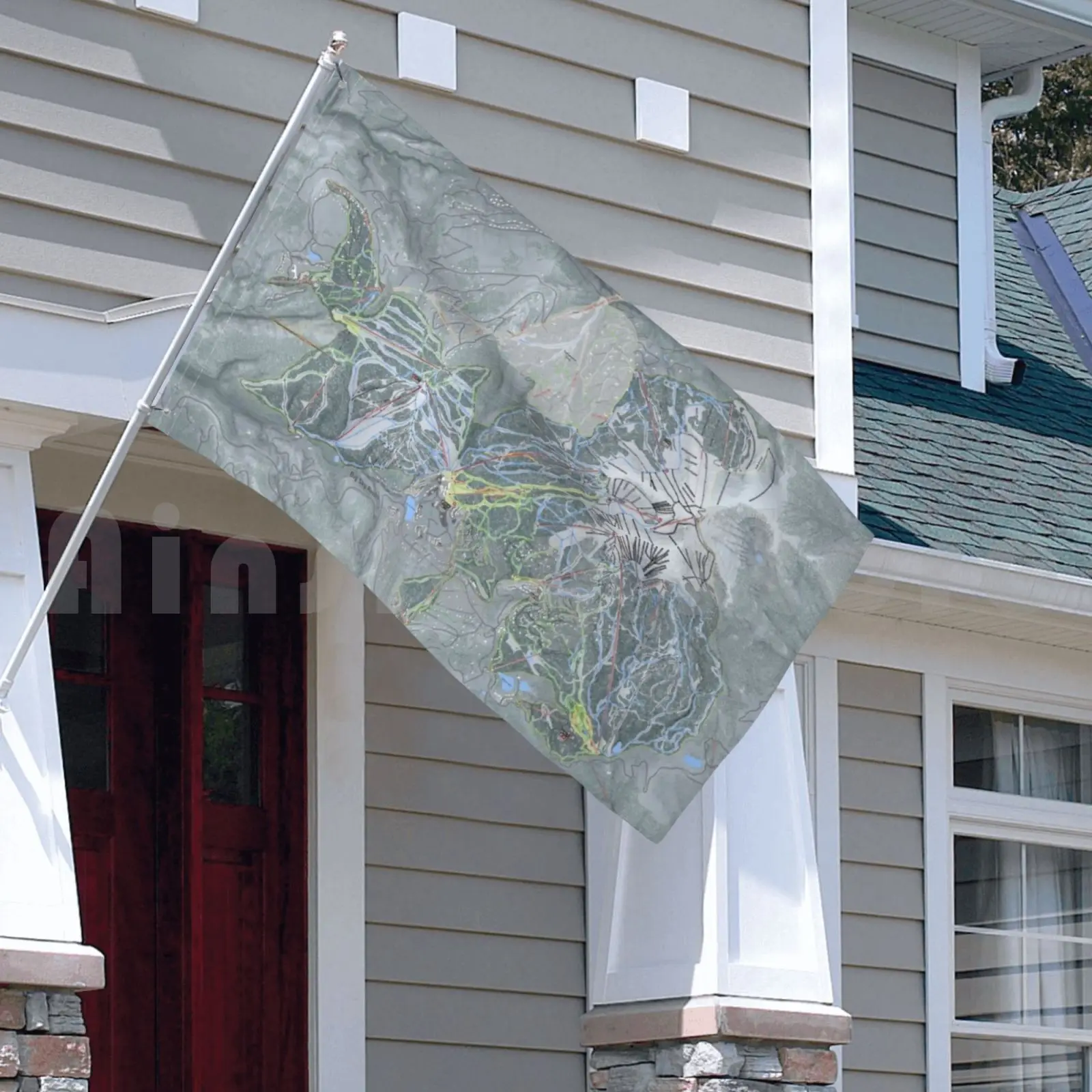 Карта туристической трассы Big Sky украшение для улицы флаг с автомобильным флагом