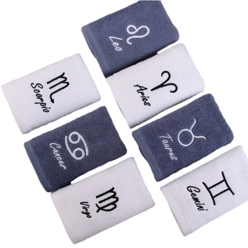 

Inyahome Luxury Embroidered Constellation Cotton Bathroom Bath Towels Set 35x75cm 70x140cm Shower Bath Towels Set Toallas 타월