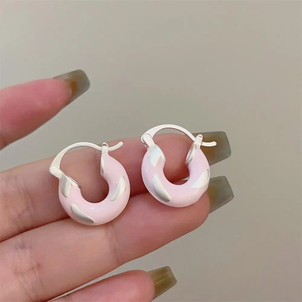 

Fashion Designers Pink U Shaped Hoop Earrings 2023 New Simple Jewelry For Female