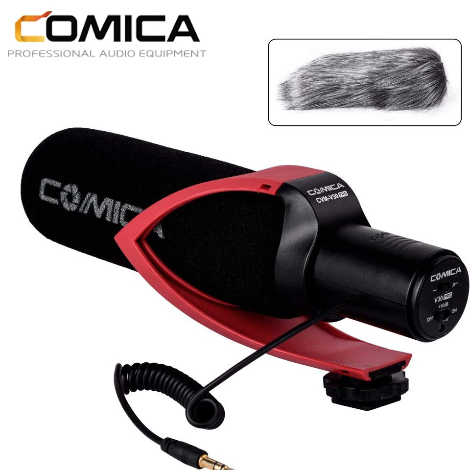 

Comica CVM-V30 PRO Super Cardioid Condenser Shotgun Microphone Professional Directorial Video Mic for Nikon Sony DSLR