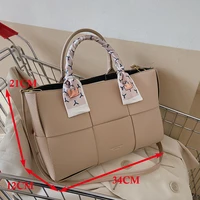 luxury brand pu tote bag woven crossbody bags for women 2022 summer fashion big shoulder bag lady travel handbags and purses