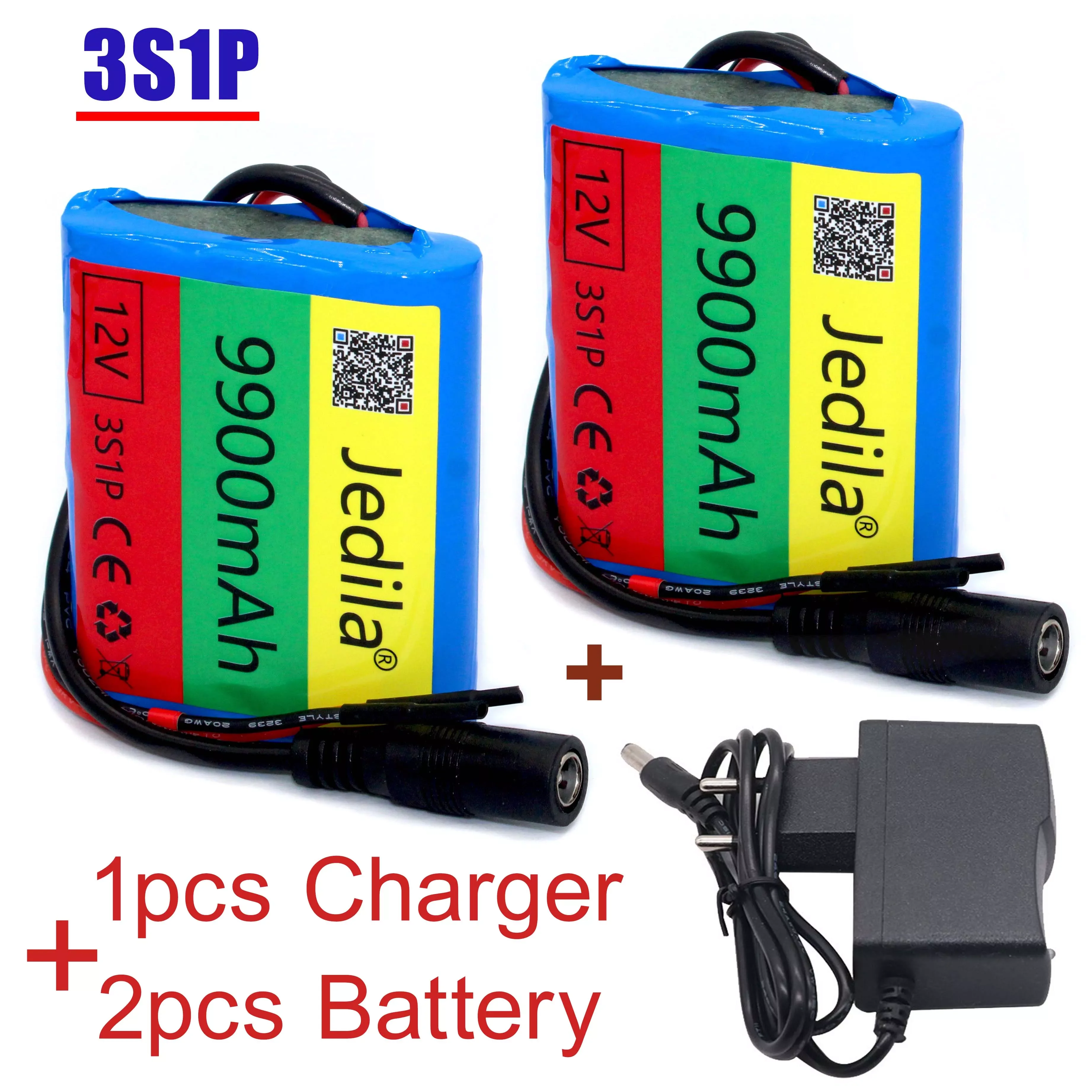 

100%.New.12V.9900 mAh.3S1P.Batterie Au Lithium.18650.Batterie Au Lithium Pack Protection Conseil Rechargeable.1A Chargeur.