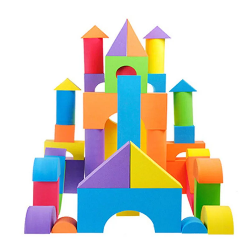 

38PCS Hot Selling EVA Safe Children Building Brick Block Foam Construction Soft Toy Kid Kids Intelligence Exercise Assembled