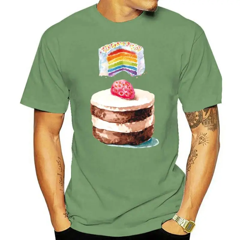 

Blue Men T-shirt Birthday Cake Tops T Shirt Cute Crewneck 3D Printed Tshirt Short Sleeve Cotton Fabric Adult Clothes Kawaii Tees