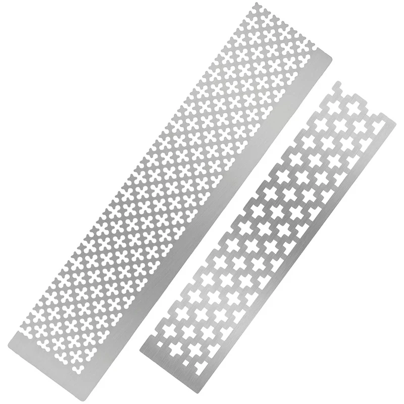 

2Pcs Square & Round 5D Diamond Painting Ruler Diamond Drawing Tool With 250 And 699 Blank Grids For Full Partial Drills