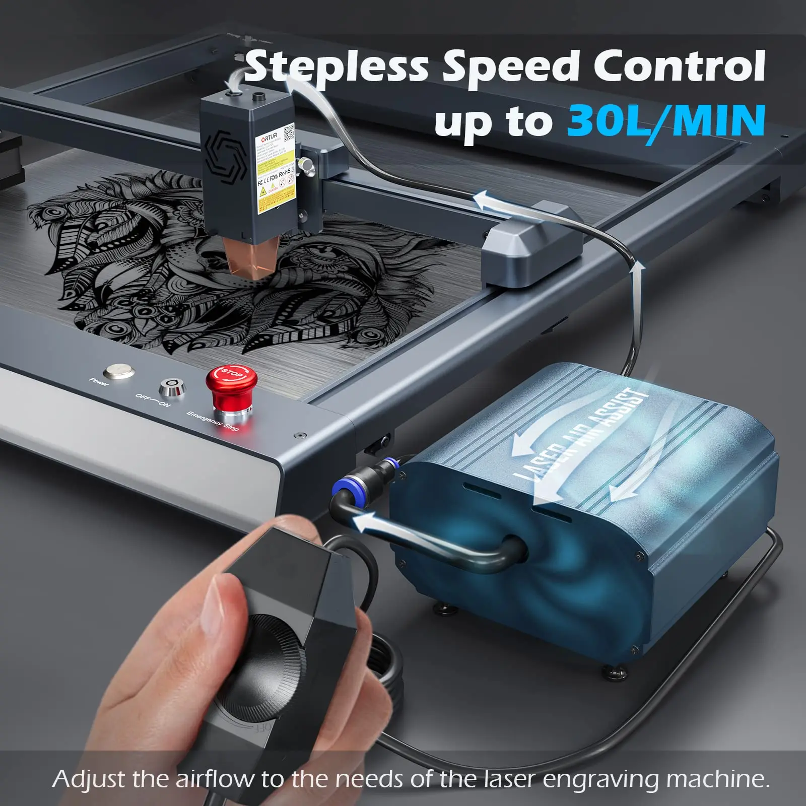 Воздушный насос инструменты для резьбы аксессуары регулируемый поток воздуха 30