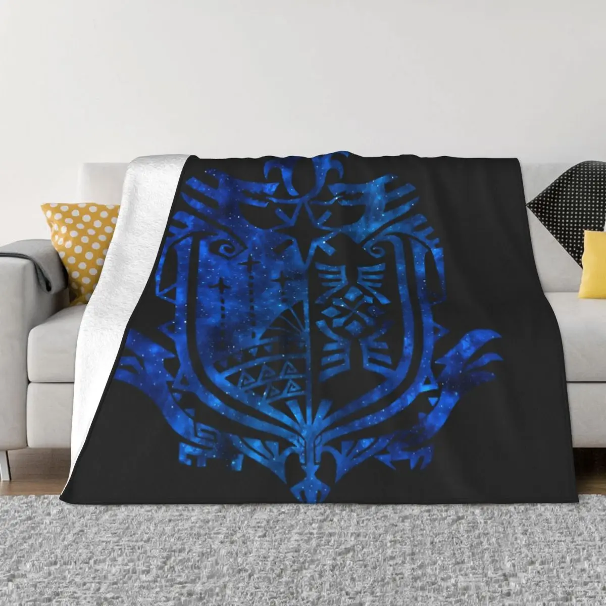 Monster Hunter World - Логотип (Galaxy Design) Одеяло Покрывало на кровать Girl Queen Size