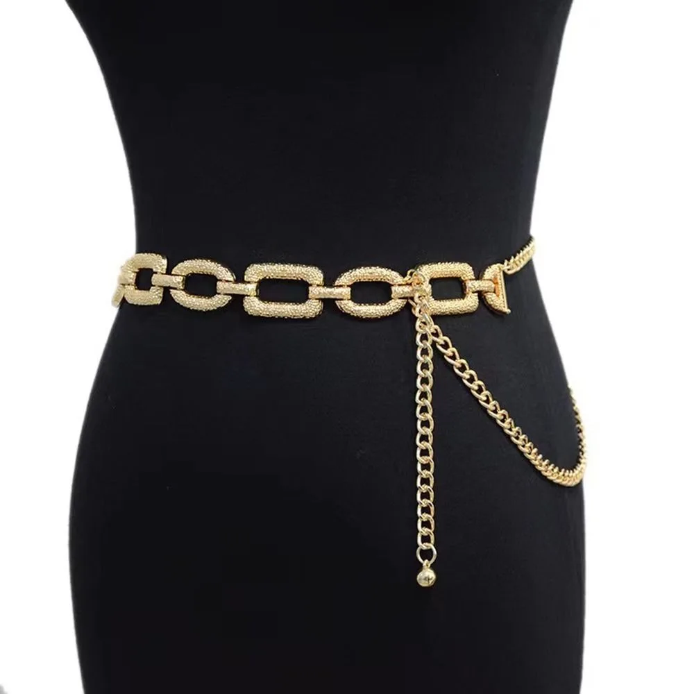 Bikini Beach Chain For Women Sweater Accessories Punk Geometric Waist Chain Fashion Jewelry Body Necklace Belly Belt