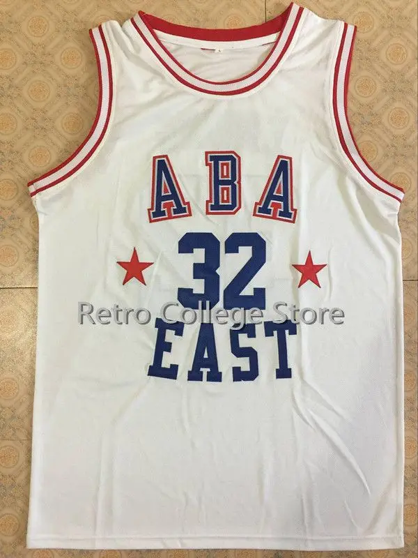 

#32 JULIUS ERVING ABA EAST Basketball Jersey White Embroidery Custom any Number and name Jerseys