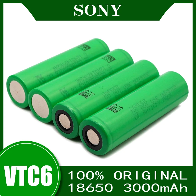 18650 Battery 3000mAh 3.7V High Discharge 10C 30A Power Cell（10-15 mohm） VTC6 High-current 30 A for Screwdriver