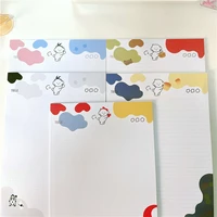 cartoon cute fart dog color block memo pad b5 grid student study notebook kawaii diary office school stationery 30 sheets