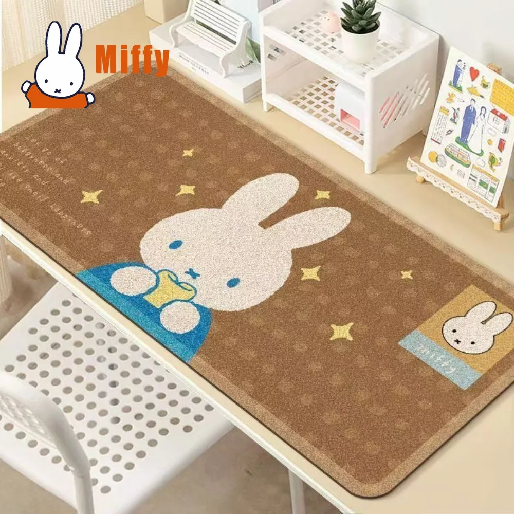 Фото Милый коврик для стола Miffy Extra Large, силиконовый коврик для мыши с кроликом, офисный коврик, впитывающий влагу, нескользящий, мягкий коврик для учебы, подарок для девочки №4