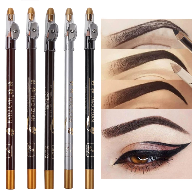 

HEALLOR 5 colors Eyebrow Pencil Easy To Use Eyeshadow Long Lasting Natural Cosmetic Waterproof Microblading Wood Eyebrow Pencil