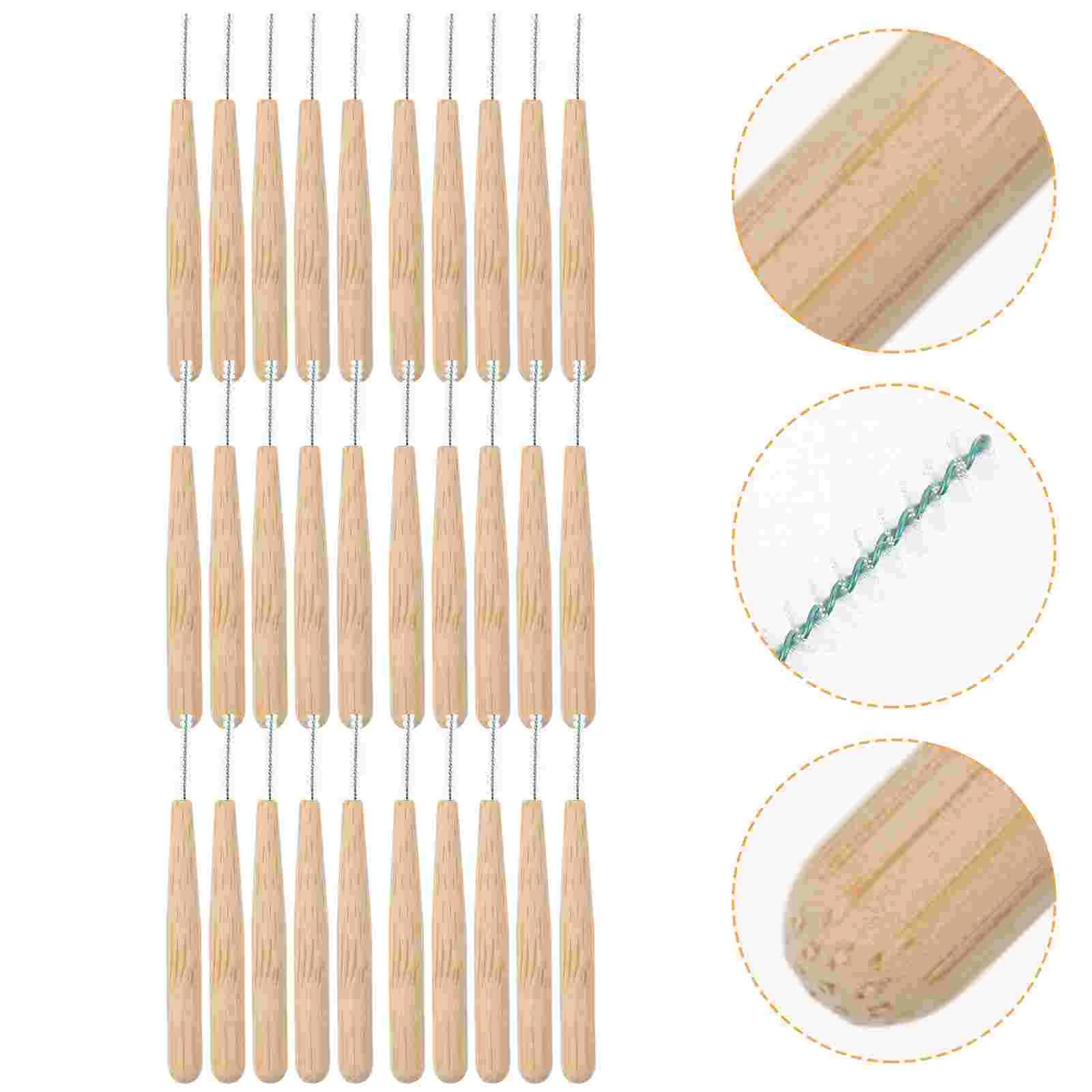 

30 Pcs Toothpicks Floss Picks Between Teeth Brush Interdental Brush Teeth Cleaning Picks Wooden Slim Brush