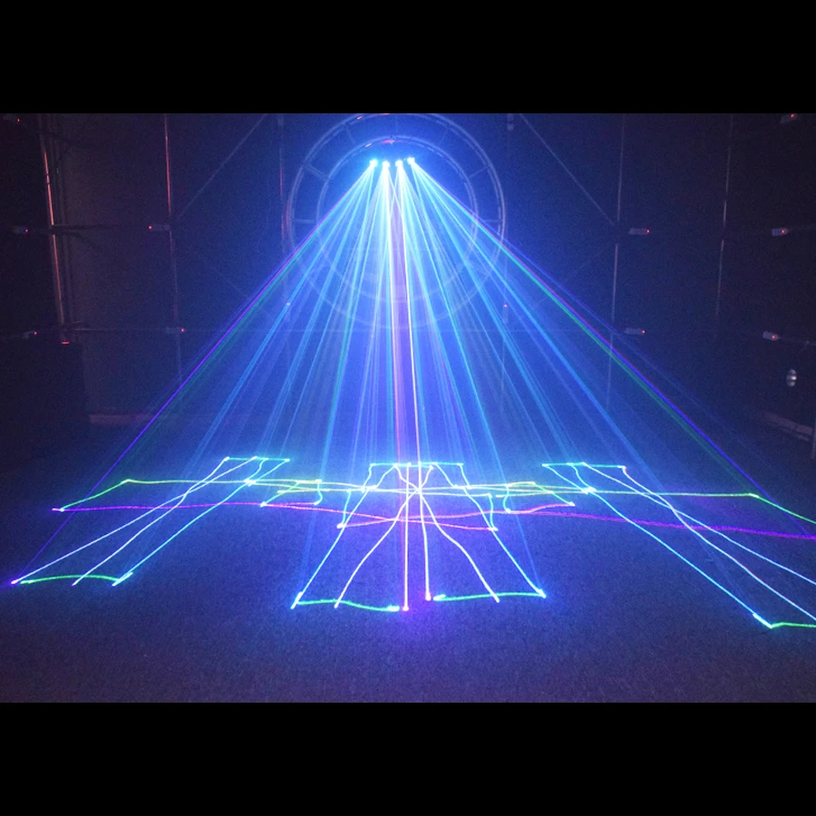 Мощная система лазерного шоу RGBWY с шестью отверстиями сценическое украшение для