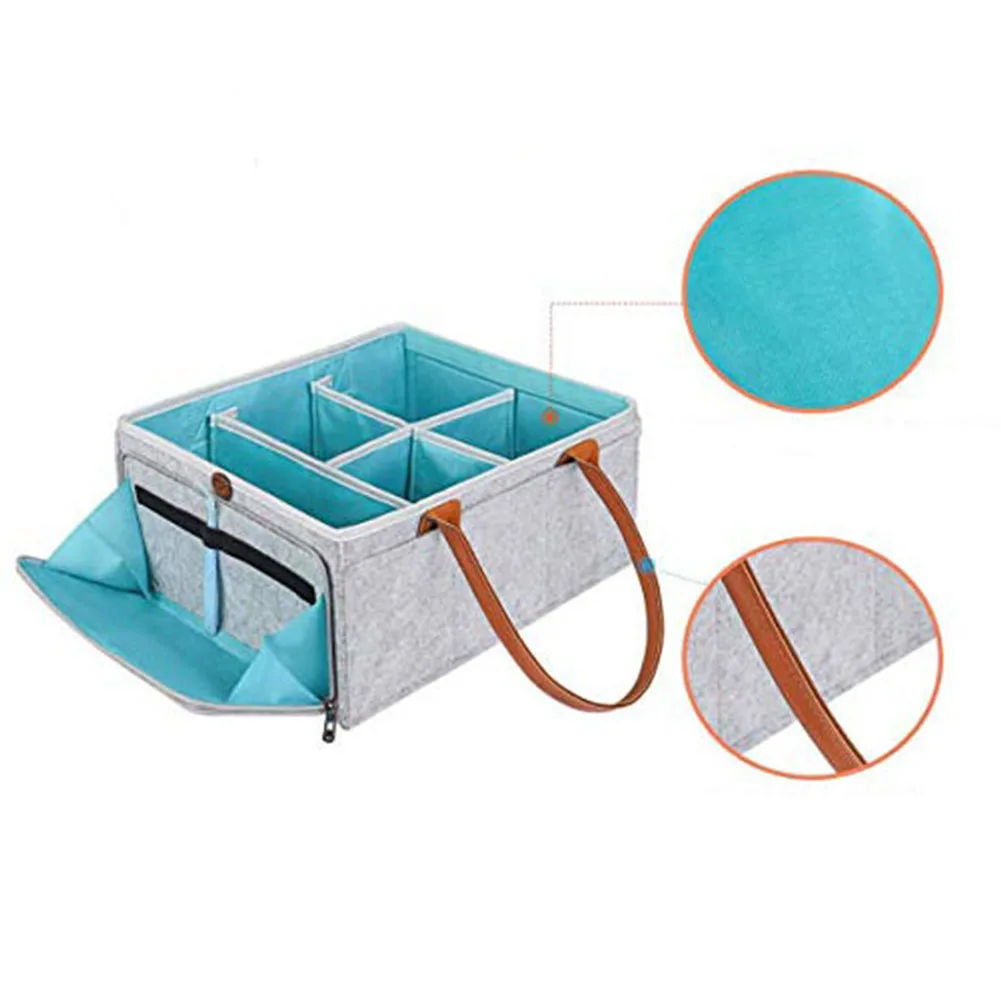 

Easy To Carry Diaper Storage Bag Pouches Durable Large Capacity Detachable Cleaning Handheld Foldable Felt Baby Eco Friendly