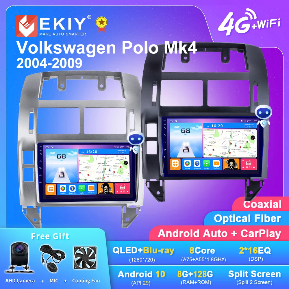 

EKIY T7 Android 10.0 Car Radio For Volkswagen Polo Mk4 2004-2009 Multimedia Player GPS Navigation Autoradio Stereo 2 Din DVD HU