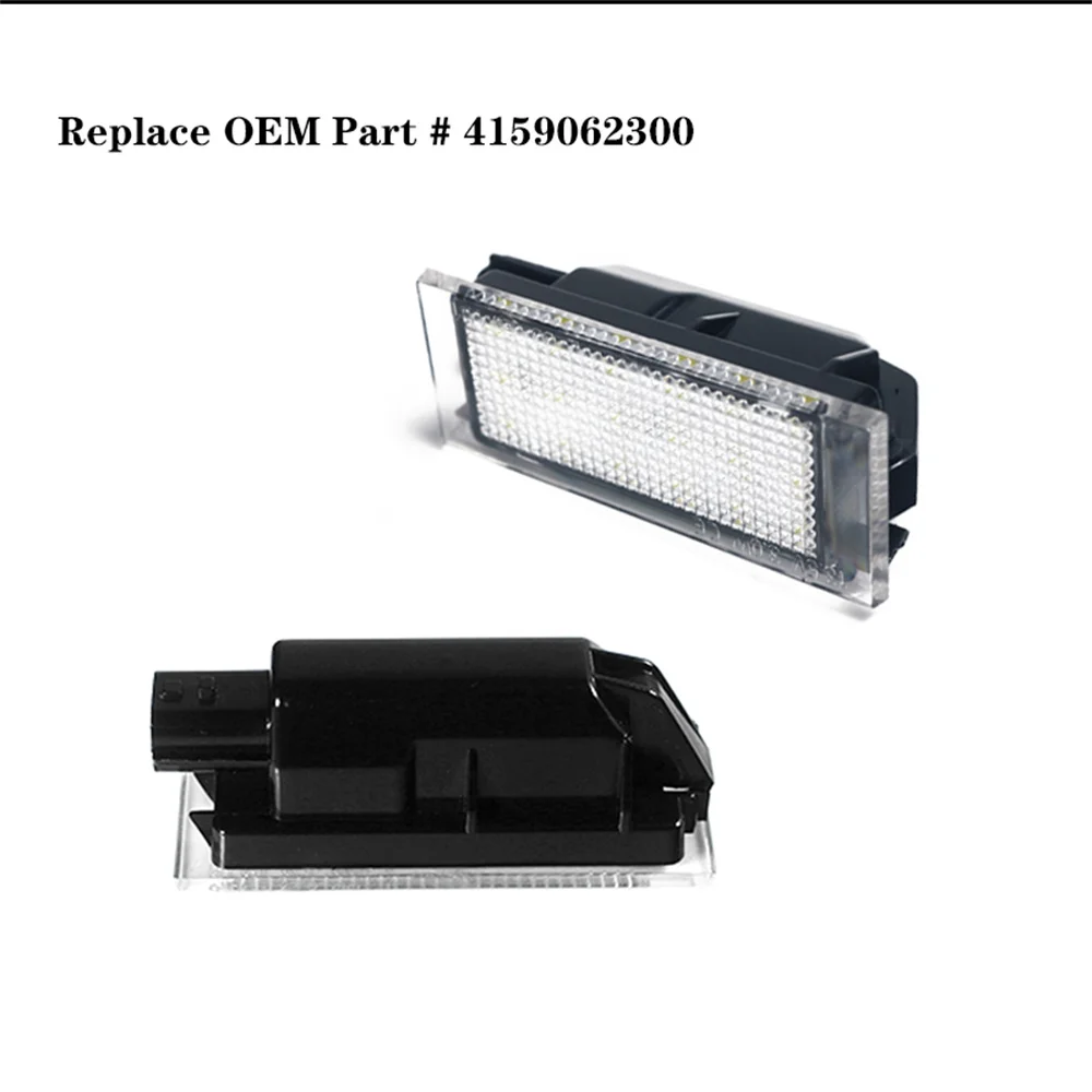 Фото Белые светодиодные фонари номерного знака для Renault Logan Twizy Clio MK3 4 Espace MK4 Duster Laguna Master Megane MK2 3 Twingo MK2 №2