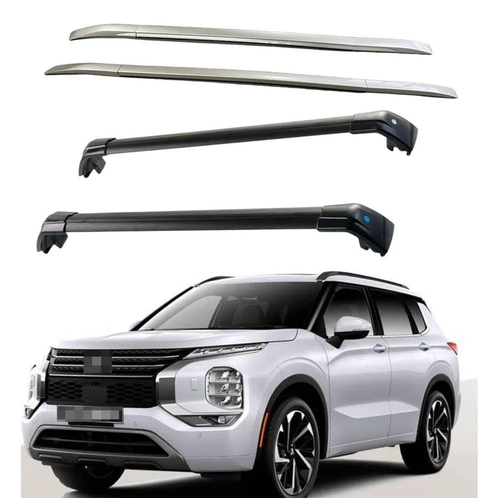 

4 шт. багажники на крышу, поперечины, подходят для Mitsubishi Outlander 2022-2026, багажник, серебристый алюминий