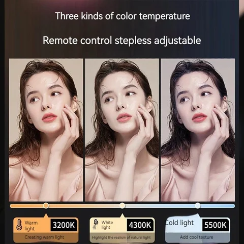 Цифровая зеркальная фотокамера RGB с полноцветной подсветкой, портативный мини-светодиодный светильник для селфи и прямых трансляций на смартфон