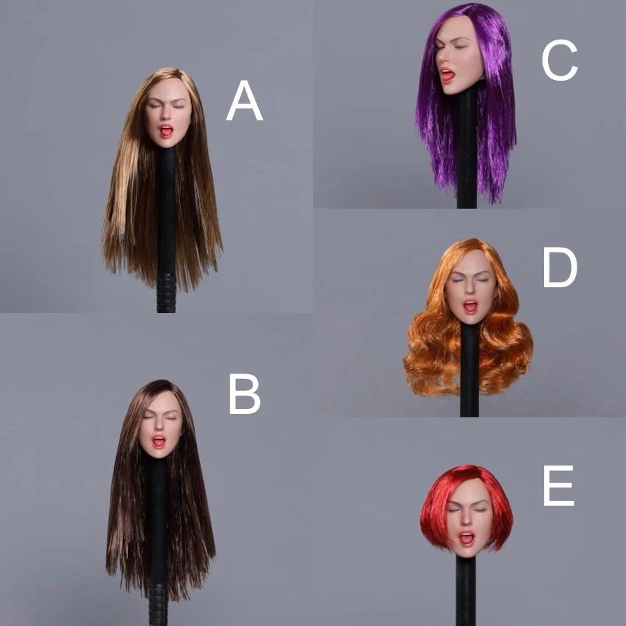 GACTOYS GC025 1/6 сексуальная красота женская голова скульптура резьба с длинными