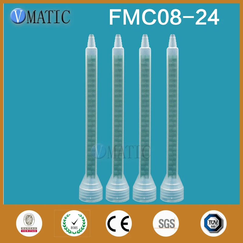

Free Shipping 5Pcs Resin Static Mixer FMC08-24 Mixing Nozzles Screw Mouth Silicone Mixing Tube Nozzle