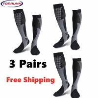 3 pairs compression socks women men 30 mmhg comfortable anti fatigue athletic nylon medical nursing sport running stockings