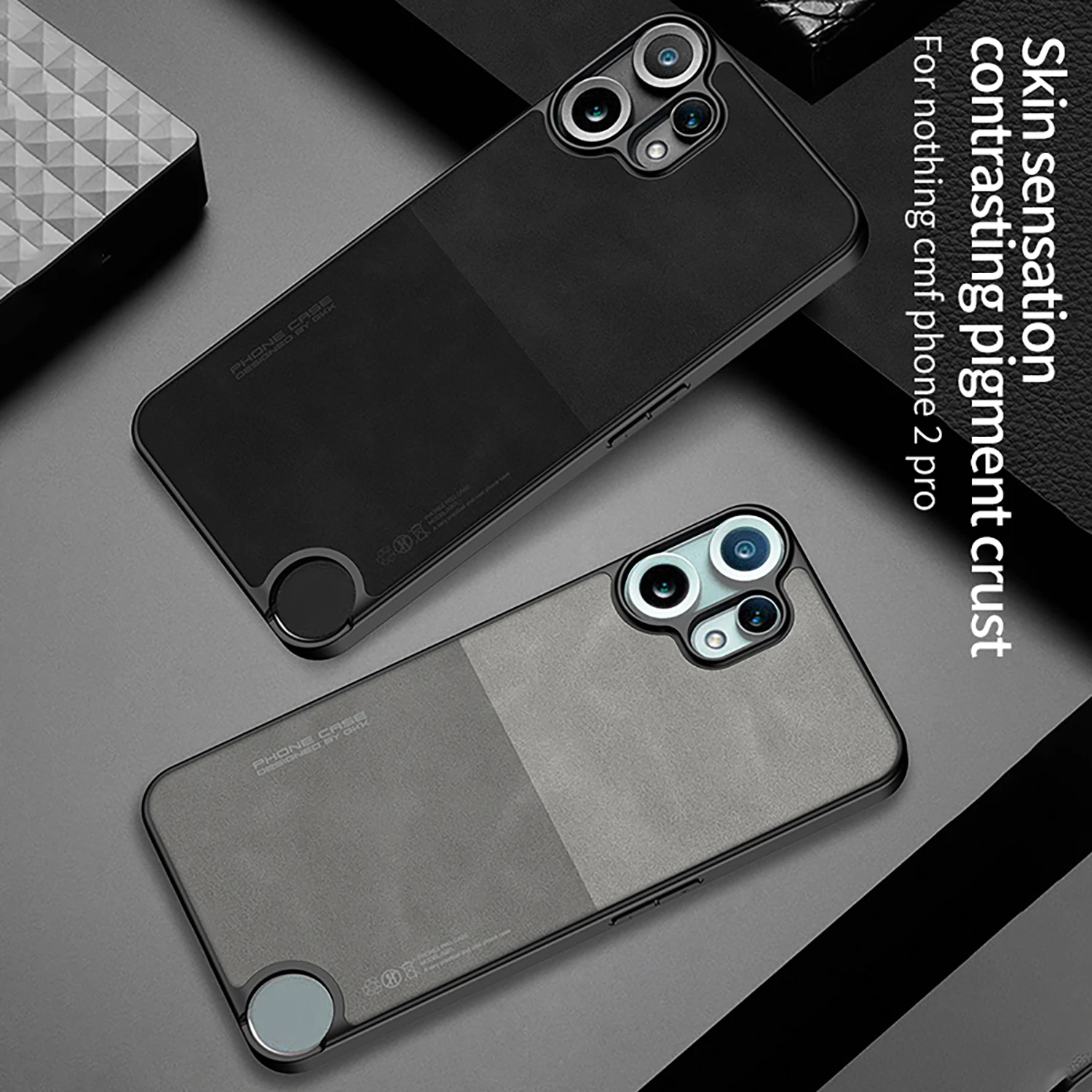 Фото Для телефона CMF Phone 2 Pro, окрашенный матовый кожаный чехол, противоударный защитный тонкий мягкий чехол для телефона Nothing, чехол для телефона CMF 2 Pro №4