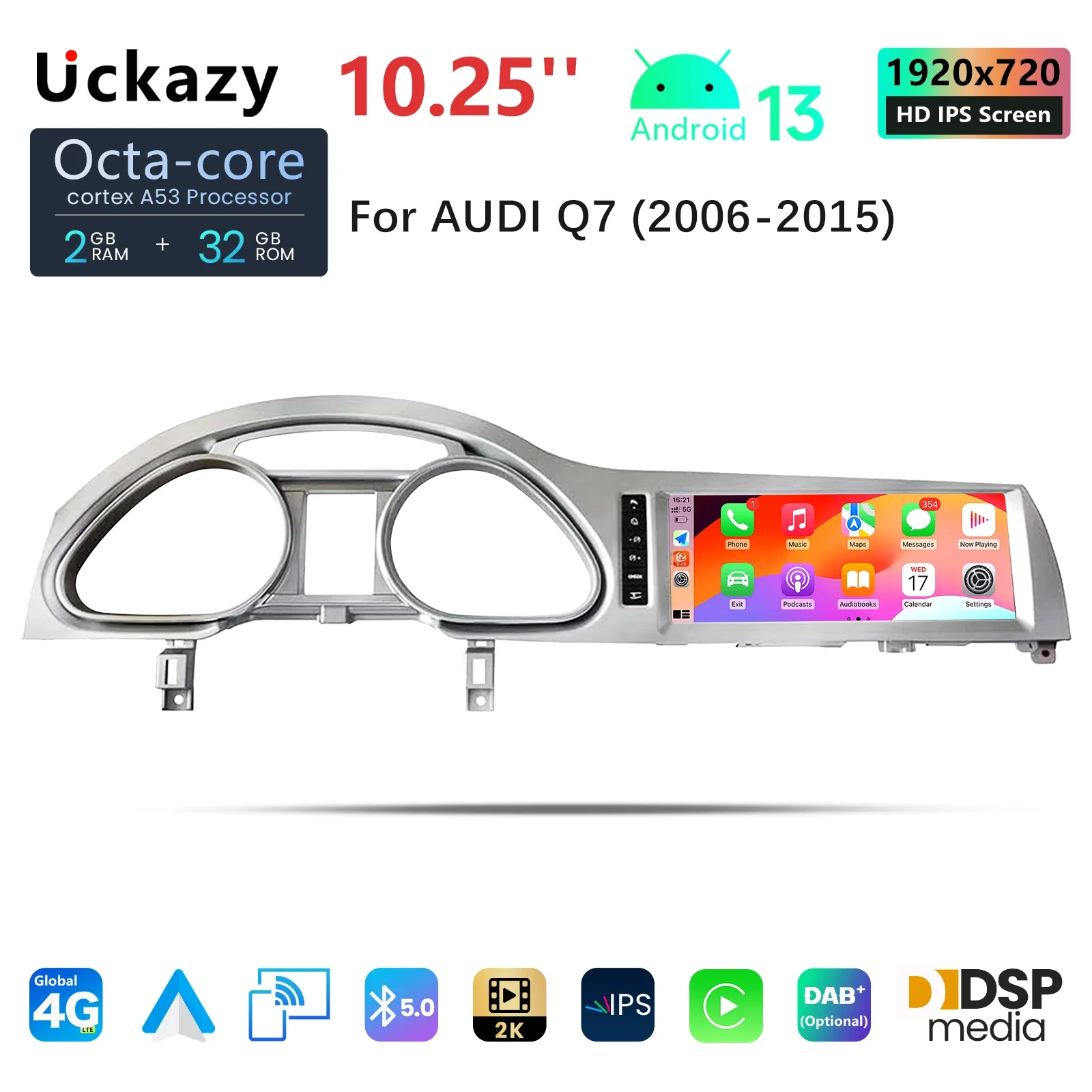 Автомобильный мультимедийный плеер на Android 13 с GPS для Audi Q7 4L 10 25-2015 MMI 2G 3G CarPlay 2005