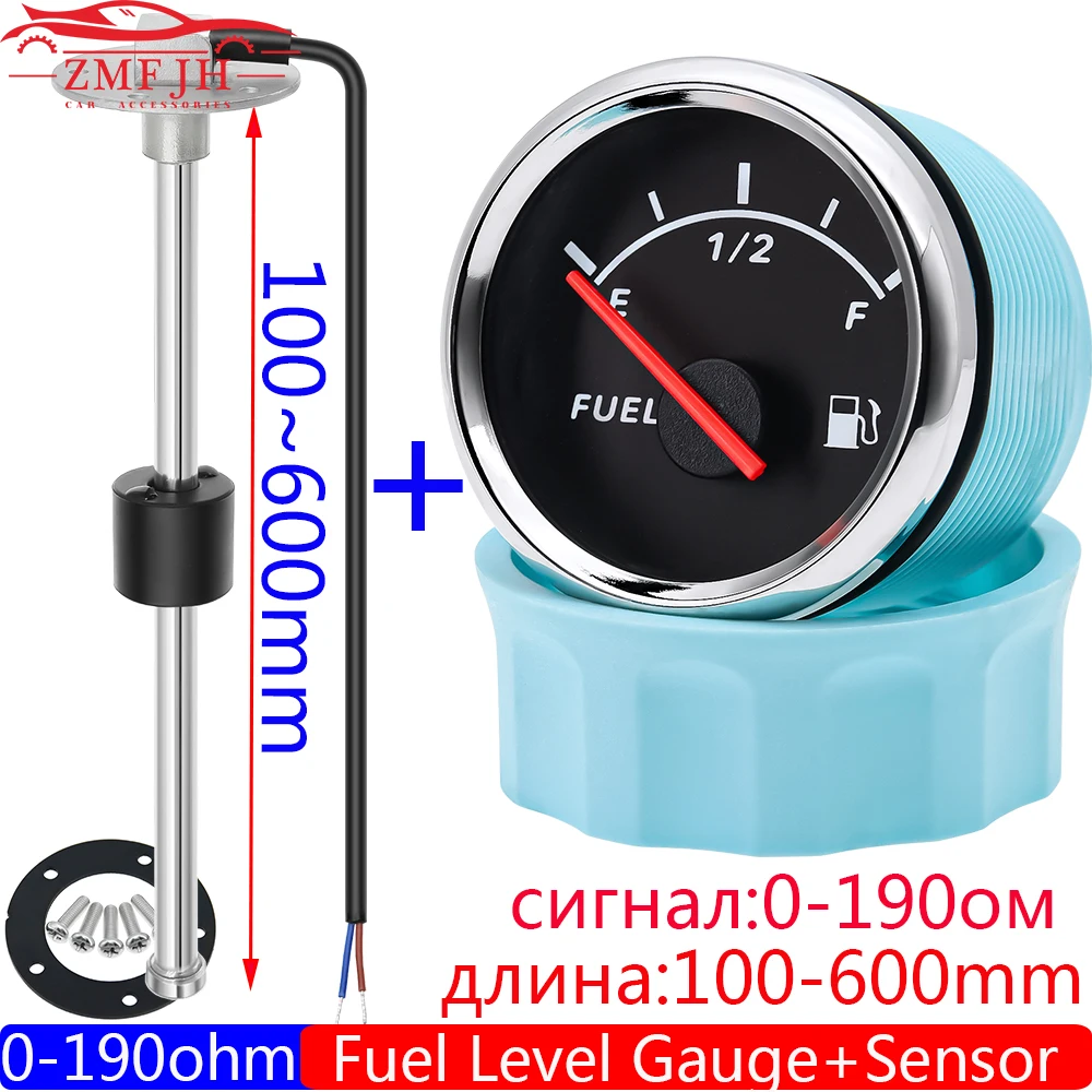 

Автомобильный датчик уровня топлива 2 "52 мм с датчиком уровня поплавка масла 0-190 Ом индикатор уровня топливного бака для лодки морской RV 9-32 в
