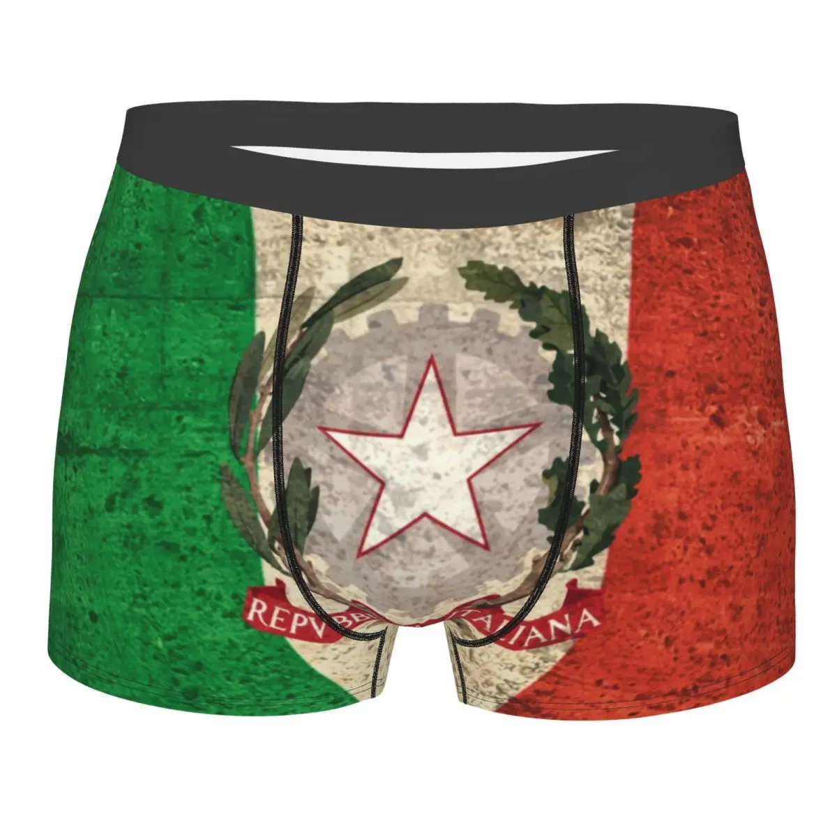 Оригинальные итальянские боксеры шорты трусы мужские тянущиеся патриотические