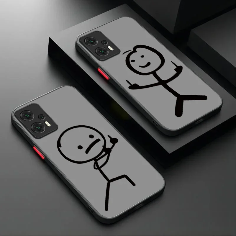 Фото Забавный чехол Matchman для Xiaomi POCO M6 Pro 4G C65 X6X3 NFC X4 GT X5 F3 F4 F5 F6 13T 12T 11T 10T 13 12 11 Lite 5G Matte Hard Etui №1