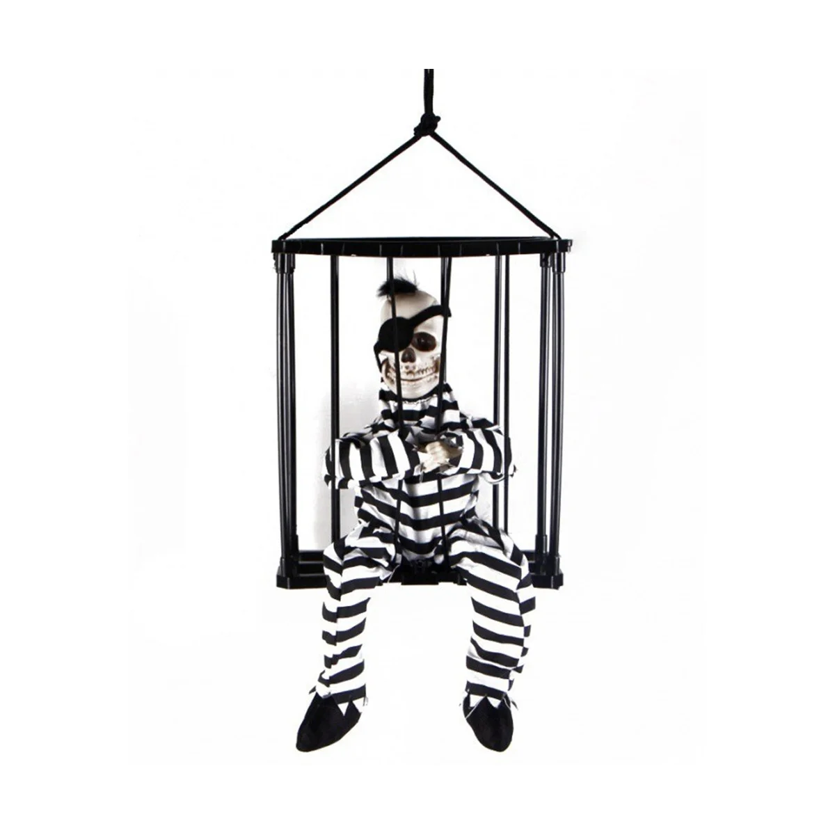 

Анимационные украшения на Хэллоуин, украшение на Хэллоуин с датчиком движения, страшный клетка в виде черепа, а