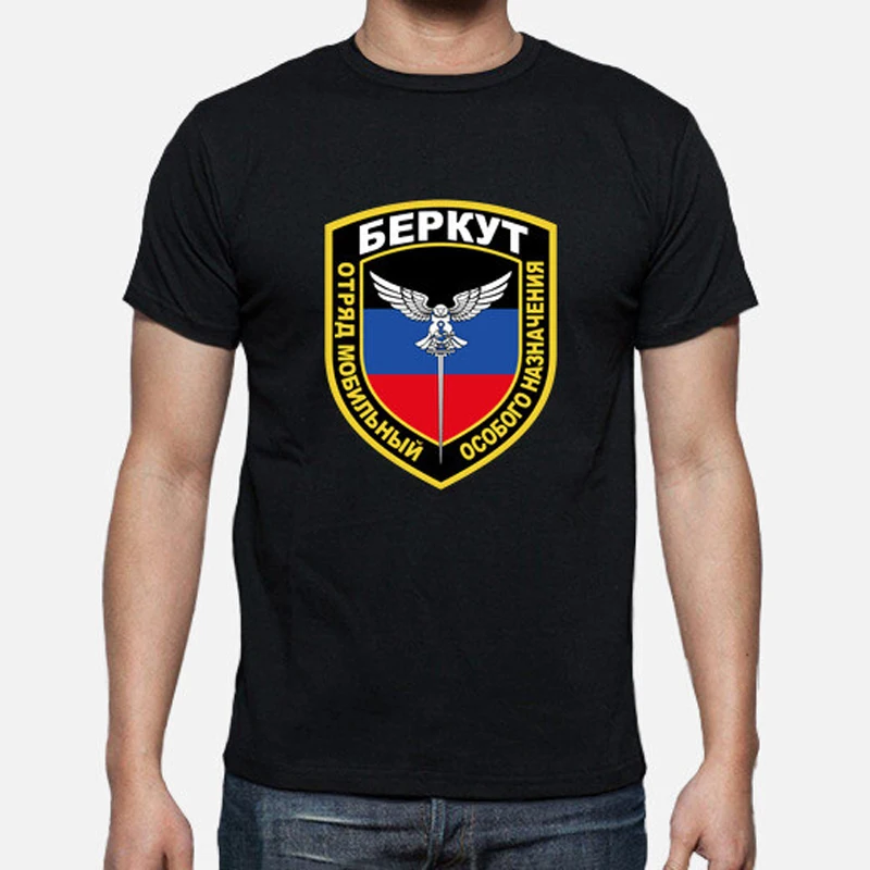 Berkut, Полицейская футболка. Повседневные свободные мужские футболки из 100% хлопка с коротким рукавом
