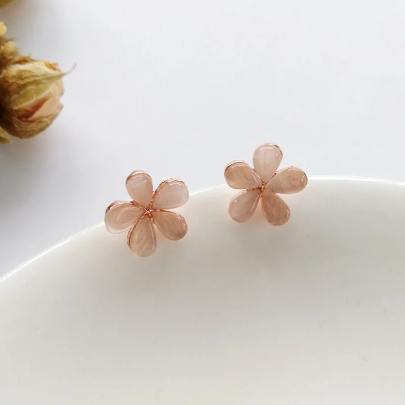 

S925 Silver Needle Mori Small Fresh Flower Earrings Earring Korean