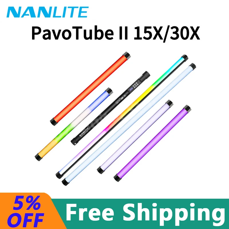 Nanlite Pavotube II 15x 30x светодиодный Tube светильник RGB светильник Stick Full Color Creative Handheld Fill светильник 15c 30c NANGUANG