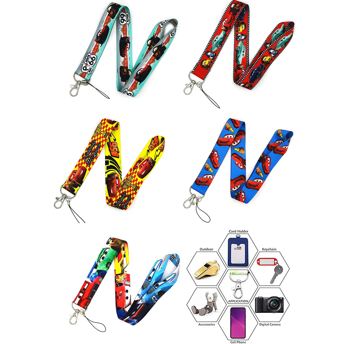 

Disney Cars Mobile phone Lanyards Key Lanyard for ID Card Holder