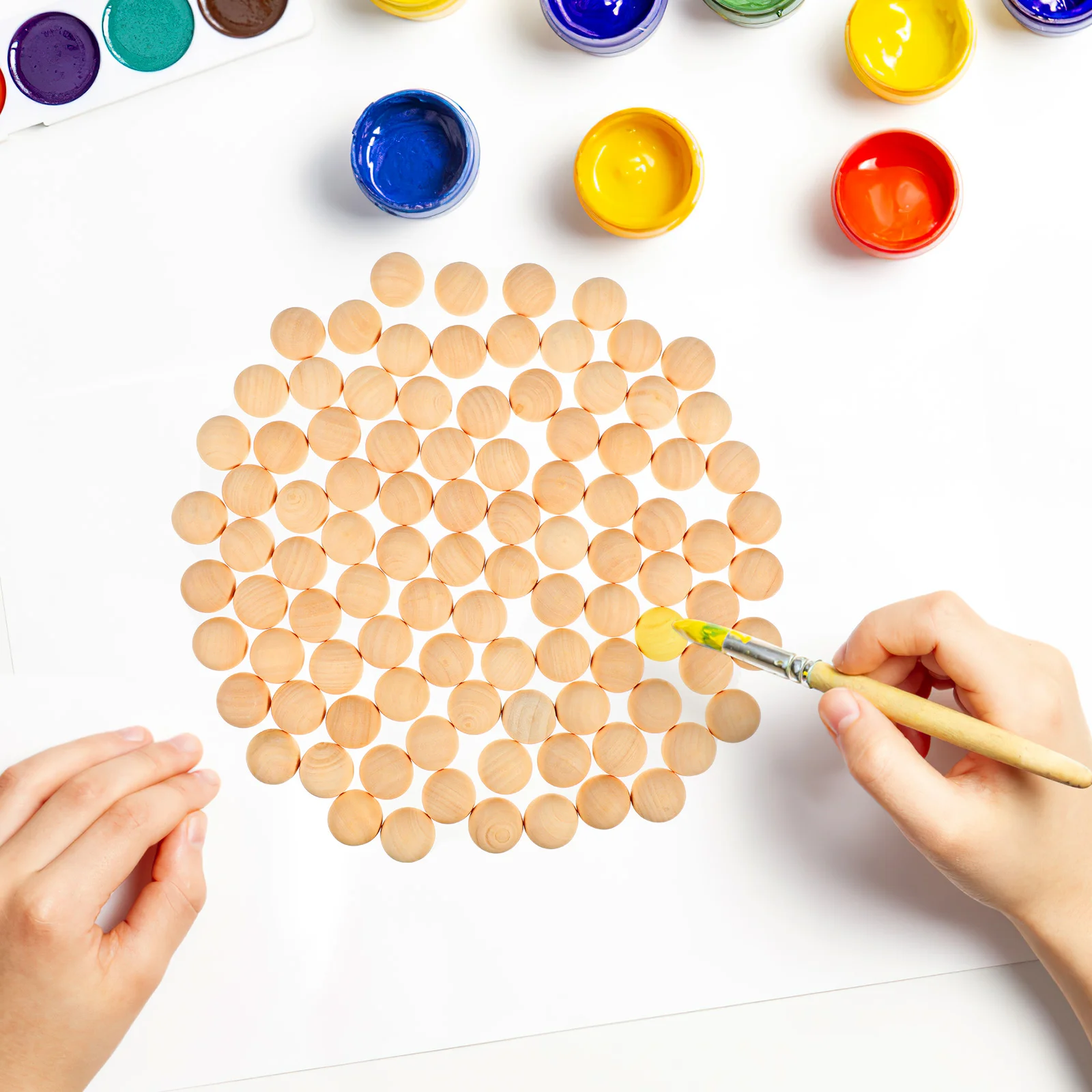 100 шт. незаконченные полукруглые шарики для девочек пенопластовые мини-полусферы