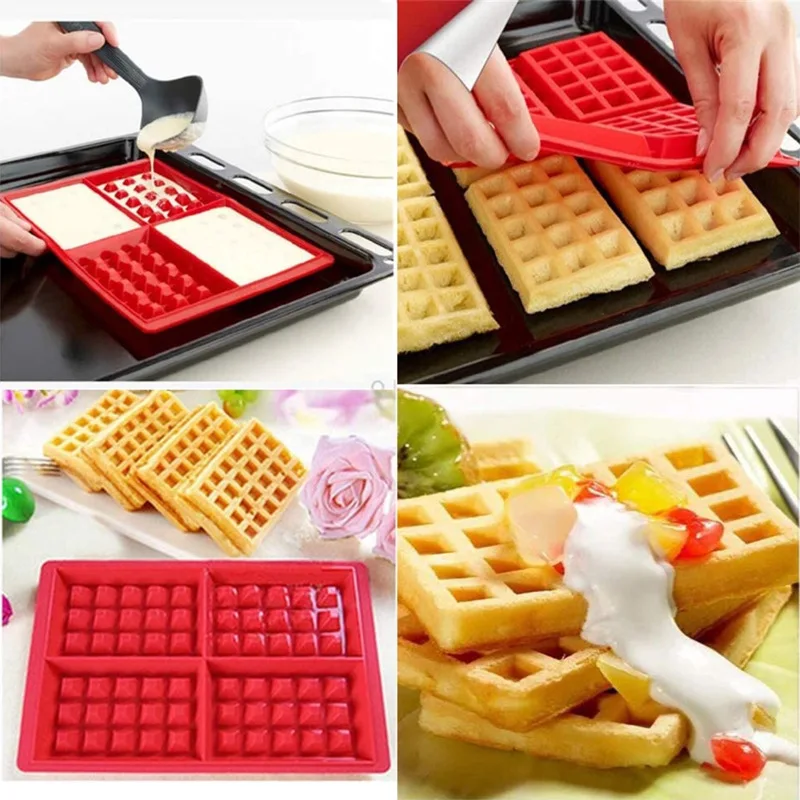 

Waffle Silicone Mold DIY Squared Love Cake Chocolate Biscuit Bread Mould Candle Fondant MouldBaking Accessories Tools for Making
